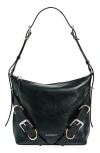 Givenchy Voyou Small Leather Shoulder Bag In Black
