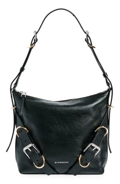 Givenchy Small Voyou Leather Shoulder Bag In Black