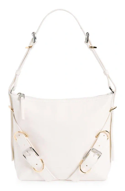 Givenchy Small Voyou Leather Shoulder Bag In Neutral