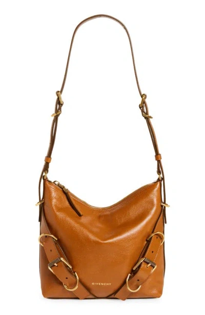 Givenchy Small Voyou Leather Shoulder Bag In Soft Tan