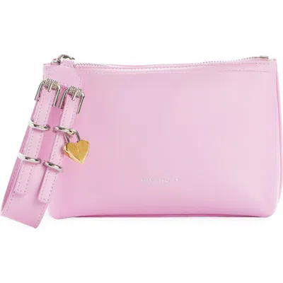 Givenchy Small Voyou Leather Wristlet In 662-candy Pink