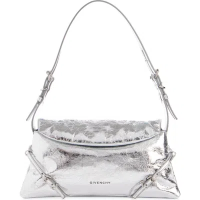 Givenchy Small Voyou Metallic Leather Shoulder Bag