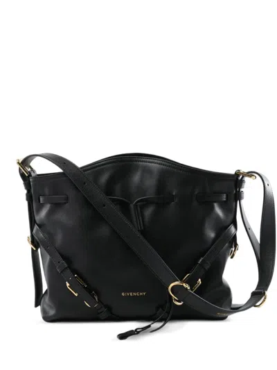Givenchy Small Voyou Bucket Bag In Shiny Leather In Black