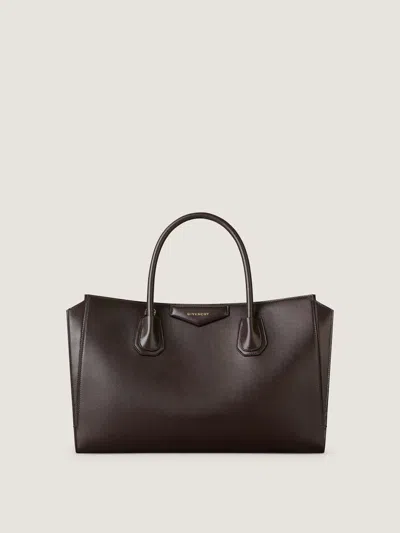 Givenchy Smooth Leather Tote Bag In Brown
