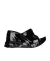 Givenchy Marshmallow 105 Platform Wedge Sandals In Black