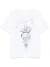 Givenchy With Chandelier And Snake Print T-shirt White In White