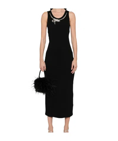 Givenchy Snake Crystal Tank Dress In Black