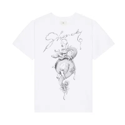 Pre-owned Givenchy Snake Printed Crewneck T-shirt 'white' | Men's Size Xxl
