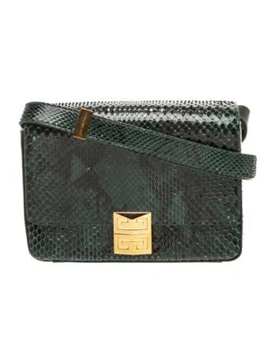 Pre-owned Givenchy Snakeskin 4g In Green