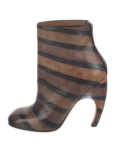 Pre-owned Givenchy Snakeskin Printed Boots In Multi
