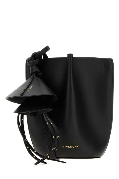 Givenchy Nano Calfskin Leather Bucket Bag In Black