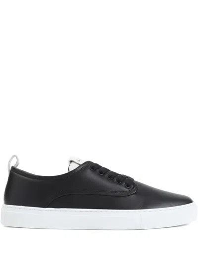 Givenchy New City Leather Low Sneakers Shoes In Black