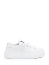 Givenchy City Leather Platform Sneakers In White
