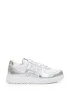 Givenchy White & Silver G4 Sneakers In Silver