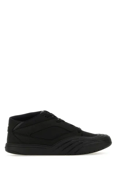 GIVENCHY GIVENCHY BLACK FABRIC AND LEATHER SKATE SNEAKERS