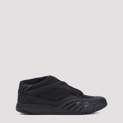 Givenchy Black Fabric And Leather Skate Sneakers In Brown