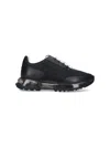 Givenchy Quilted Black Sneakers With Translucent Sole And Contrasting Laces In Black
