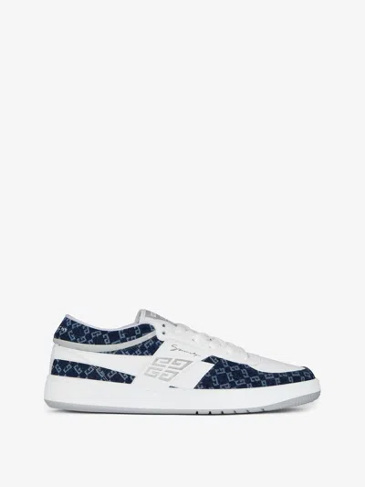 Givenchy G Move Sneakers In Leather And Monogram 72 Denim