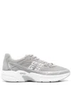 Givenchy Nfnty-52 Sneakers In Suede And Mesh In Grey