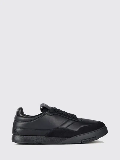 Givenchy Black Calf Leather Bos Taurus Low Top Sneakers In Multi