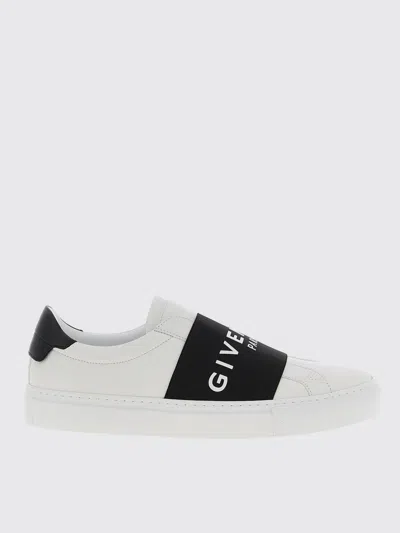 Givenchy Urban Street Leather Sneakers With Elastic Band In White