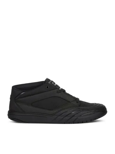 Givenchy New Line Men Shoes Mid-top Sneakers In Black