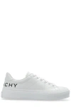 Givenchy City Sport Low-top Sneaker In Creamy White With Raffia Detailing In White