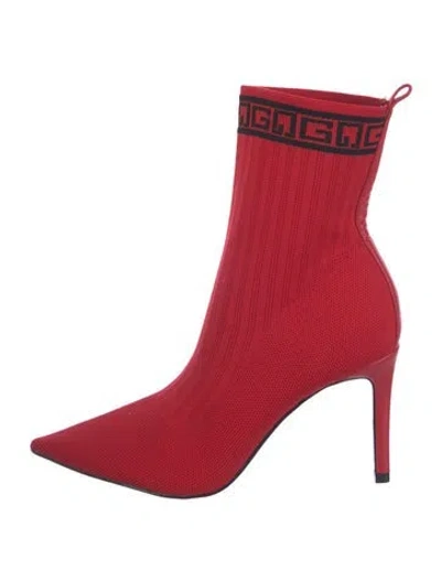 Pre-owned Givenchy Sock Boots In Red