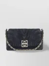 Givenchy Logo Plaque Denim Quilted Small Shoulder Bag