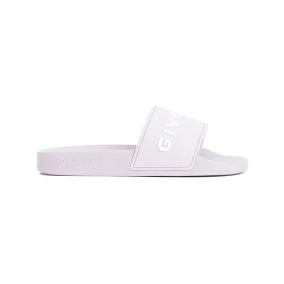 Givenchy Soft Lilac Slide Flat Sandals For Women In Softlilac