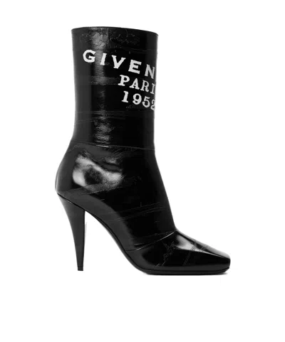 GIVENCHY SOLID COLOR ANKLE HEELED BOOTS