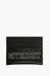 GIVENCHY SOLID COLOR LEATHER CARD HOLDER WITH CONTRASTING LOGO