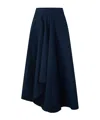 Givenchy Solid Color Midi Skirt In Blue