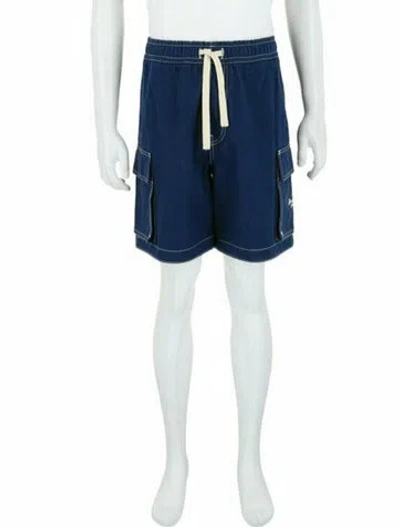 Pre-owned Givenchy Solid Denim Shorts W/ Tags In Blue
