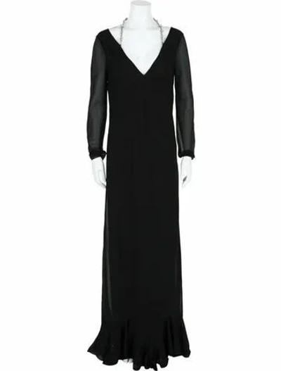 Pre-owned Givenchy Solid Evening Gown W/ Tags In Black