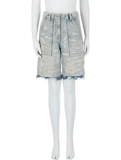 Pre-owned Givenchy Solid Shorts W/ Tags In Blue