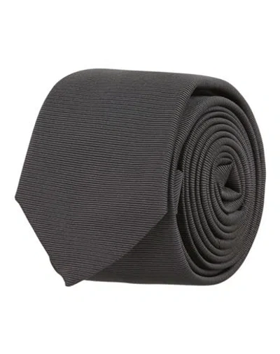 Givenchy Solid Silk Tie Man Ties & Bow Ties Grey Size - Silk