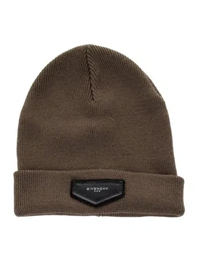 Pre-owned Givenchy Solid Wool Beanie In Green