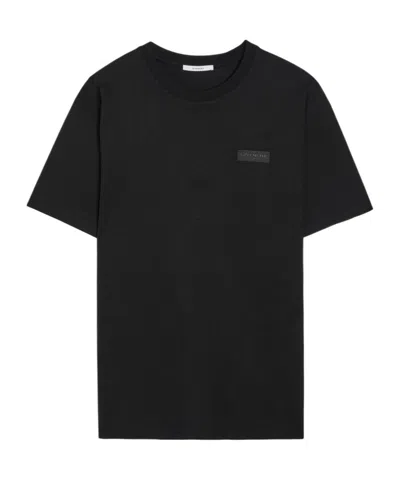Givenchy Solid-color Short-sleeved T-shirt In Black