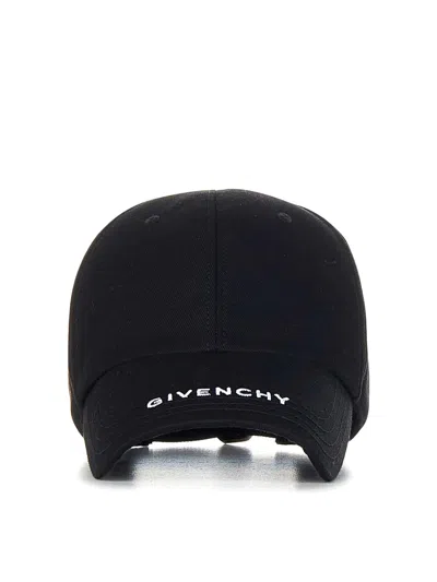 GIVENCHY BLACK COTTON TWILL BASEBALL CAP