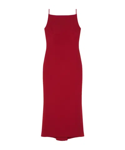 Givenchy Spaghetti Strap Mid-length Dress In Red