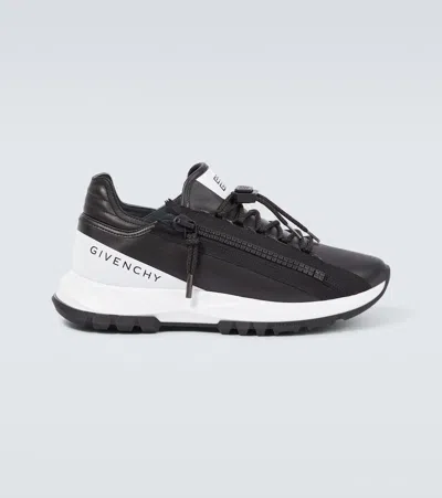 Givenchy Spectre Faux Leather Sneakers In Black