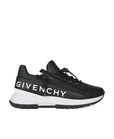 Givenchy Black Leather Spectre Sneakers In Multicolor