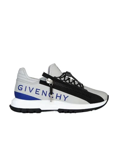 Givenchy Spectre Runner Sneakers In 4g Synthetic Fiber With Zip In Grey Black
