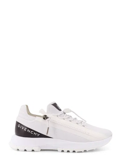 Givenchy Spectre Runner Leather Sneakers With 4g Side Zip Detail In White