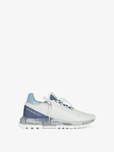 Givenchy Spectre Runner Sneakers In Synthetic Leather And Denim In Blue