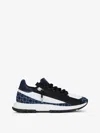 Givenchy Two-tone Denim And Synthetic Leather Spectre Sneakers