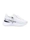 Givenchy Spectre Zip Runners Leather Sneakers In White/black