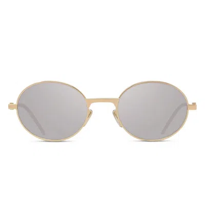 Givenchy Speed Gold Oval Sunglasses In Gray