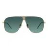 Givenchy Gv Speed 64mm Oversize Gradient Pilot Sunglasses In Gold